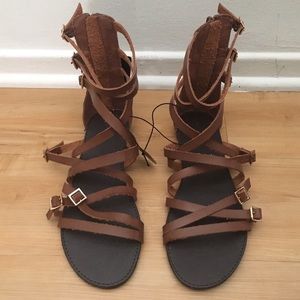 Size 10 brown gladiator sandals